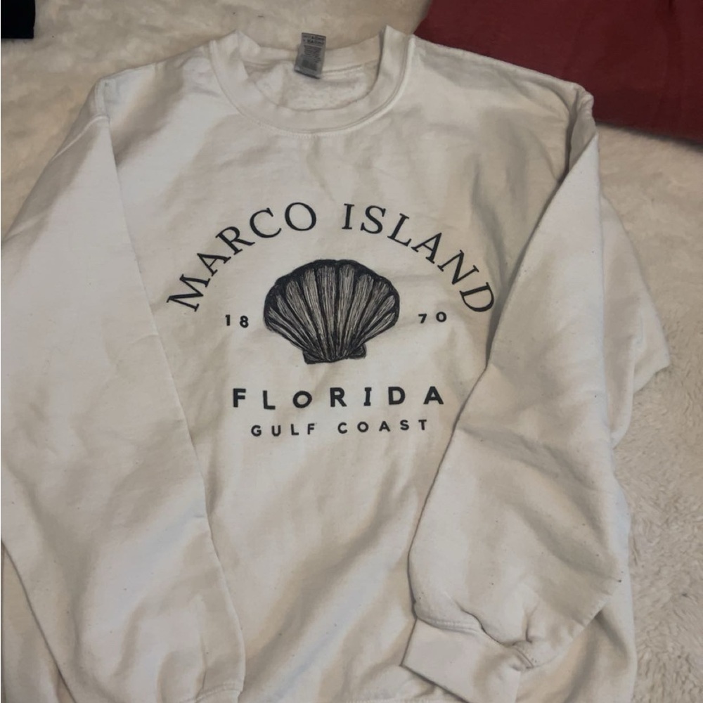 Marco Island White Sweatshirt